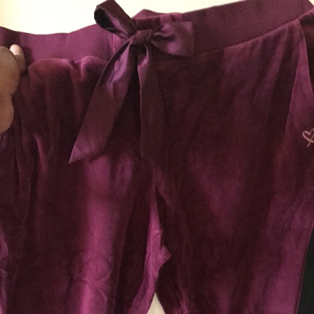 Pink sweat velour jogger